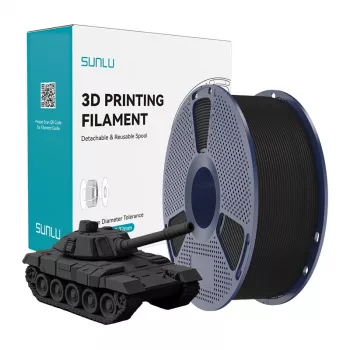 Sunlu PLA+ High-Speed Black filamento 1,75 mm 1 kg