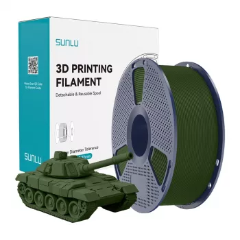 SUNLU Filamento PLA+ High-Speed Olive 1.75mm 1kg para impresoras FDM