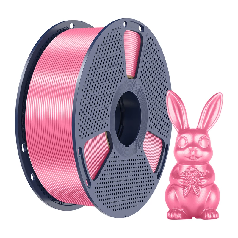 Sunlu PLA+ Silk Filamento 1,75 mm Rosa 1 kg – Acabado seda de alto brillo para impresoras 3D FDM