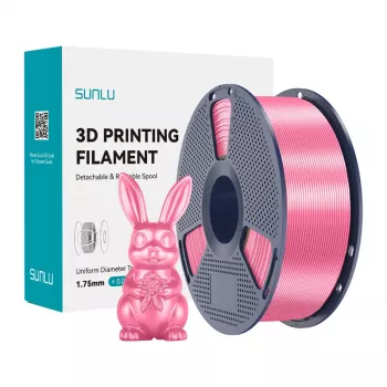 Sunlu PLA+ Silk Filamento 1,75 mm Rosa 1 kg – Acabado seda de alto brillo para impresoras 3D FDM