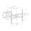 Sunne Soporte de pared para TV Full-Motion 37-86