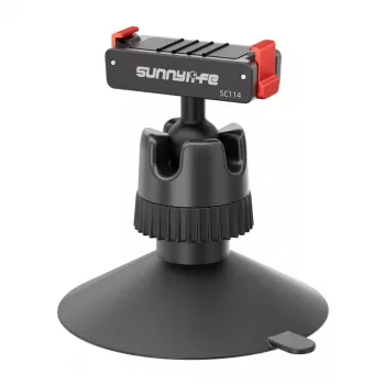 Sunnylife Adaptador de montaje magnético con rótula de 360° para Osmo Action 3/4/5 Pro