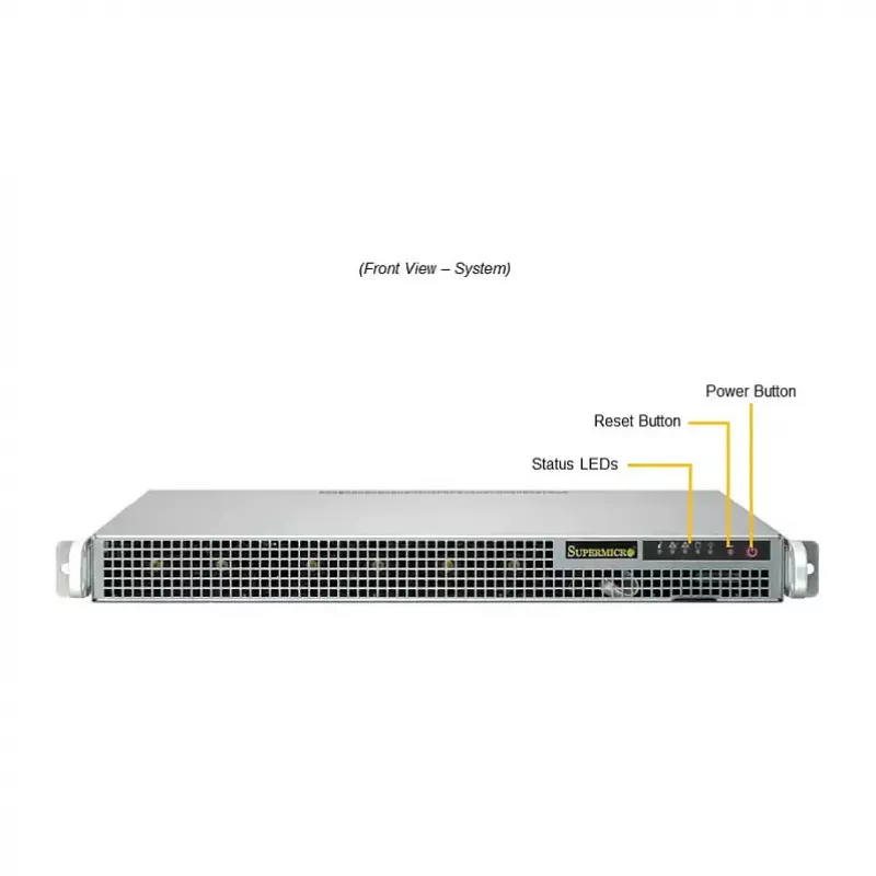 Super Micro 1U Rackmount Servidor barebone AS-1015A-MT, H13SAE-MF, 4x 2,5