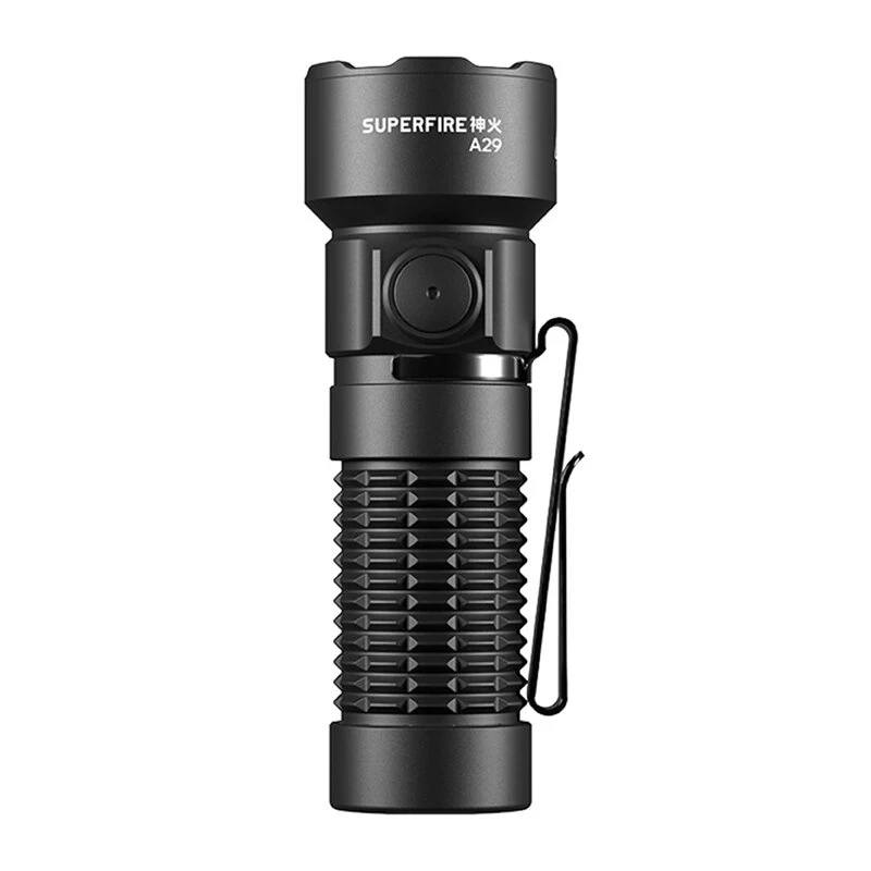 Superfire A29 Linterna de mano recargable USB-C, 1200 lúmenes, alcance 280 m, 5 modos