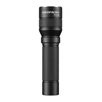 SUPERFIRE F1-X Linterna LED recargable 2000 lúmenes USB-C Zoom IP44