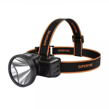 Superfire HL51 linterna frontal, 160 lm, Micro-USB, 4 modos, 300 m