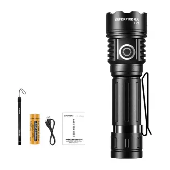Superfire L21 Linterna 2300 lúmenes P70 LED USB-C recargable IP44
