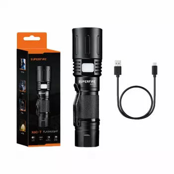 Superfire X60-T linterna 1500 lúmenes USB Type-C recargable
