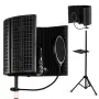 SUPRIMO AC5 SET Panel acústico divisor de 5 paneles para micrófono, plegable, negro