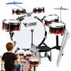 SUPRIMO K-DRUMS 2 Batería infantil grande con 6 tambores, rojo/negro