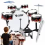 SUPRIMO K-DRUMS 2 Batería infantil grande con 6 tambores, rojo/negro