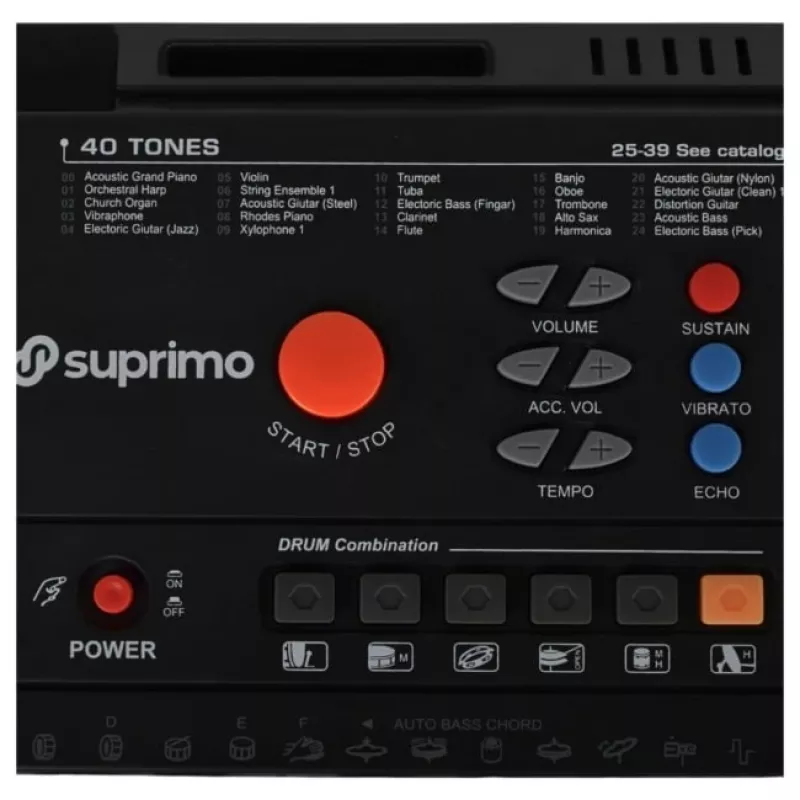 SUPRIMO MQ 6116 Teclado para aprender a tocar, para niños