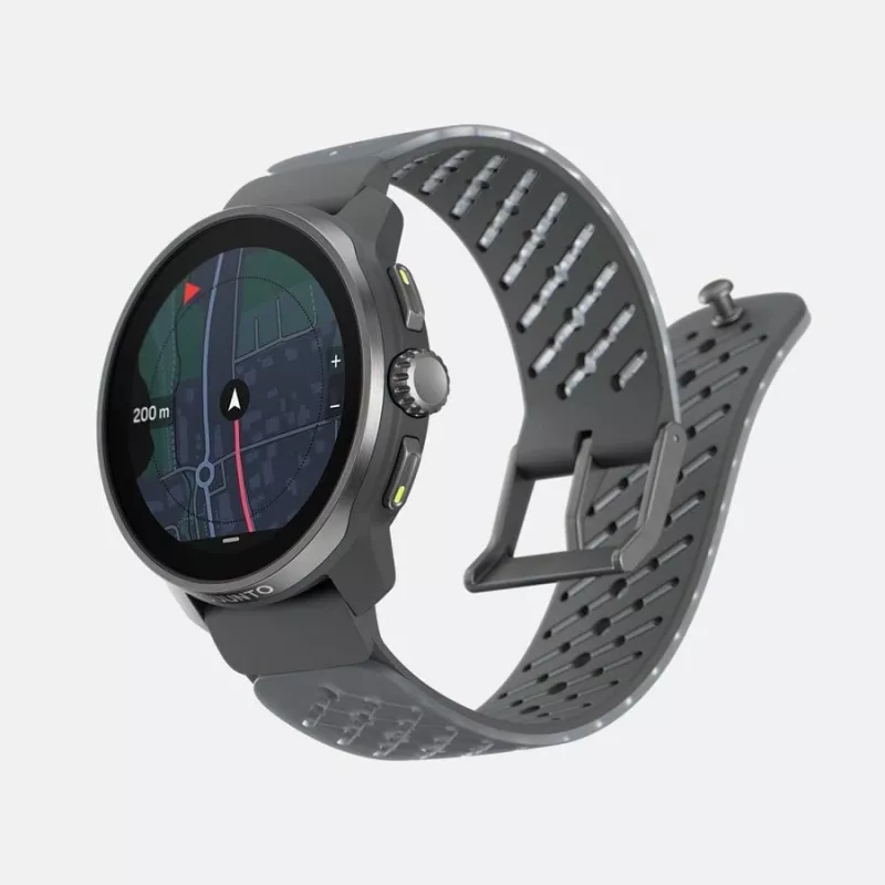 Suunto Race S Graphite reloj GPS multisport con pantalla táctil AMOLED de 1,32 inch, acero inoxidable, medición de frecuencia cardíaca, resistencia al agua 100m