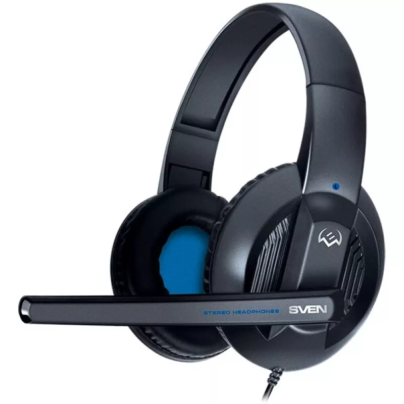 Auriculares over-ear con cable y micrófono SVEN AP-680MV, negro