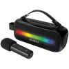 SVEN PS-255 altavoz, negro (12W, Bluetooth, FM, USB, micrófono de karaoke, 3600mAh)