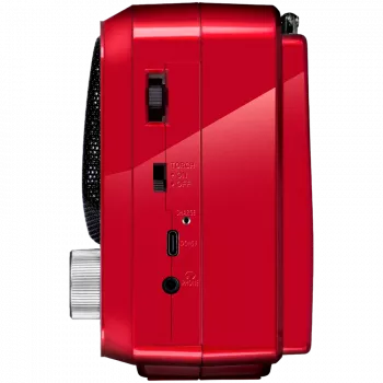 SVEN SRP-150 altavoz portátil, rojo (3W, Bluetooth, FM/AM/SW, USB, microSD, linterna, batería)