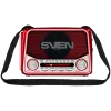 SVEN SRP-150 altavoz portátil, rojo (3W, Bluetooth, FM/AM/SW, USB, microSD, linterna, batería)