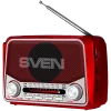 SVEN SRP-150 altavoz portátil, rojo (3W, Bluetooth, FM/AM/SW, USB, microSD, linterna, batería)