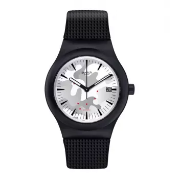 SWATCH New Gent SUTB407 reloj automático 42mm negro bioplástico silicona