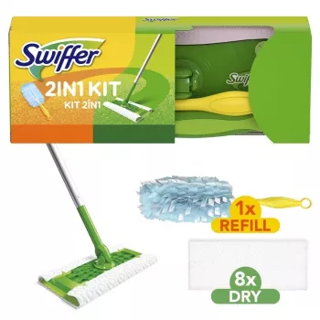 Swiffer Sweeper kit de inicio 2 en 1 fregona y plumero