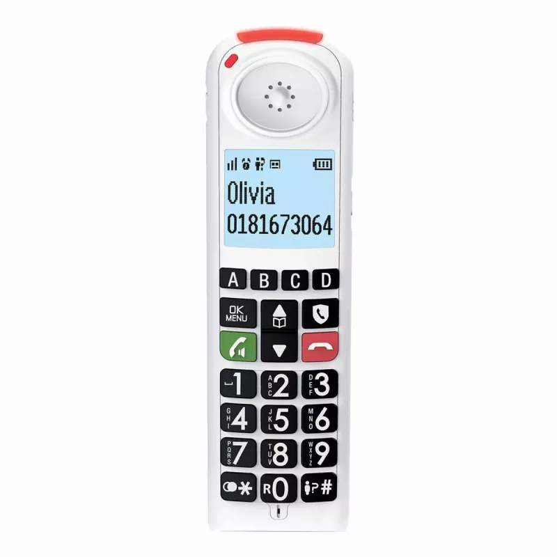 Teléfono inalámbrico DECT Swissvoice Xtra 2355 con contestador automático e identificación de llamadas, Blanco