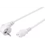 Sygonix SY-5043438 cable de alimentación CEE 7/7 a IEC C13 blanco 5 m