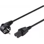Sygonix SY-5043444 cable de alimentación para aparatos de calor Schuko a IEC C15 de 2 m negro