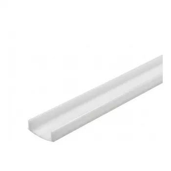Synergy 21 Perfil LED en U Cubierta Difusora Opal para ALU068-R, ALU069-R, ALU070-R, 2000 mm, Plástico, Snap-on