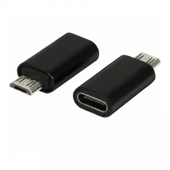 Synergy21 cable adaptador ALLTRAVEL USB-C conector macho a Micro-USB conector hembra - negro