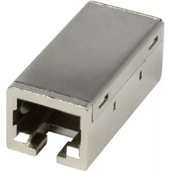 SYNERGY21 CAT6A TP-TP Acoplador RJ45 hembra a hembra Slim Line Fundición de zinc - Red - CAT 6a