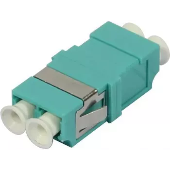 SYNERGY21 Adaptador de fibra óptica LC dúplex multimodo, 50/125 µm, aqua, sin brida S215481