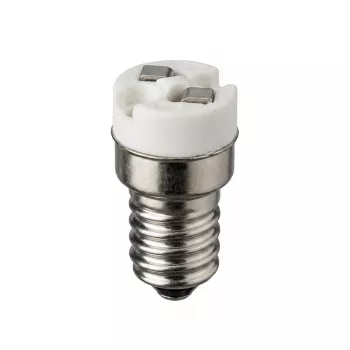 SYNERGY21 Adaptador LED E14 a GX5.3 para lámparas LED, blanco