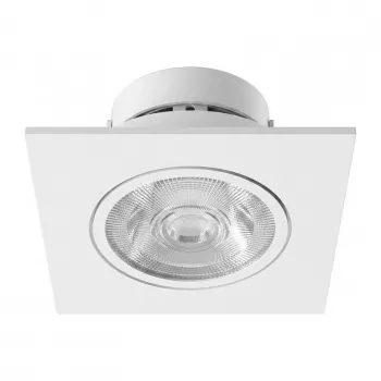 SYNERGY21 LED Spotlight de Techo Empotrable Helios Blanco - Cuadrado + Orientable - Blanco Cálido