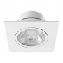 SYNERGY21 LED Spotlight de Techo Empotrable Helios Blanco - Cuadrado + Orientable - Blanco Cálido