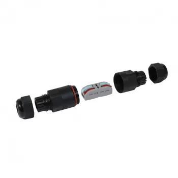 Synergy21 Conector de cable para exterior IP68 1:1 con borne de 2 polos