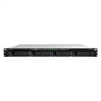 Synology RS826+ NAS 4 bahías rackmount 1U, AMD Ryzen V1500B, 4GB DDR4 ECC, 4x 1GbE, sin discos