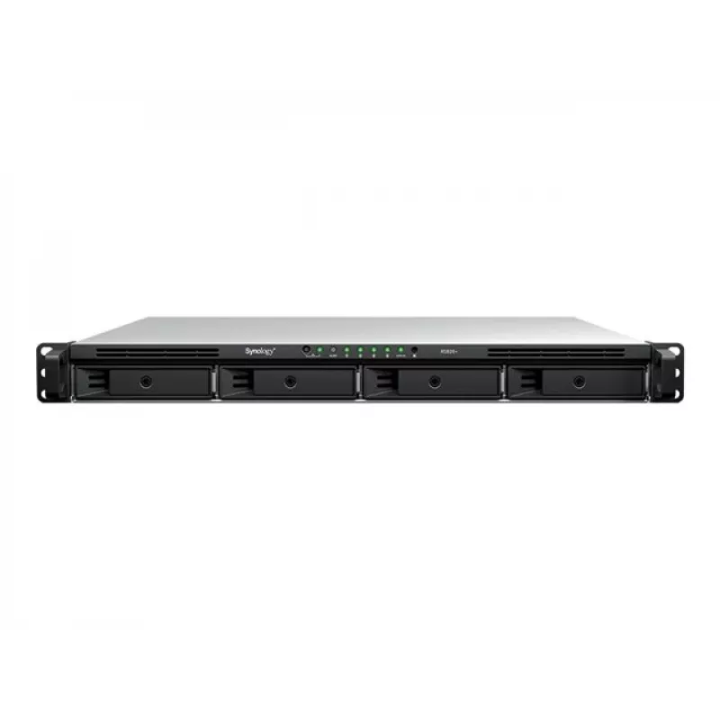 Synology RS826+ NAS 4 bahías rackmount 1U, AMD Ryzen V1500B, 4GB DDR4 ECC, 4x 1GbE, sin discos