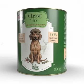 SYTA MICHA comida húmeda para perros ciervo con arándano, sin cereales - lata de 800 g