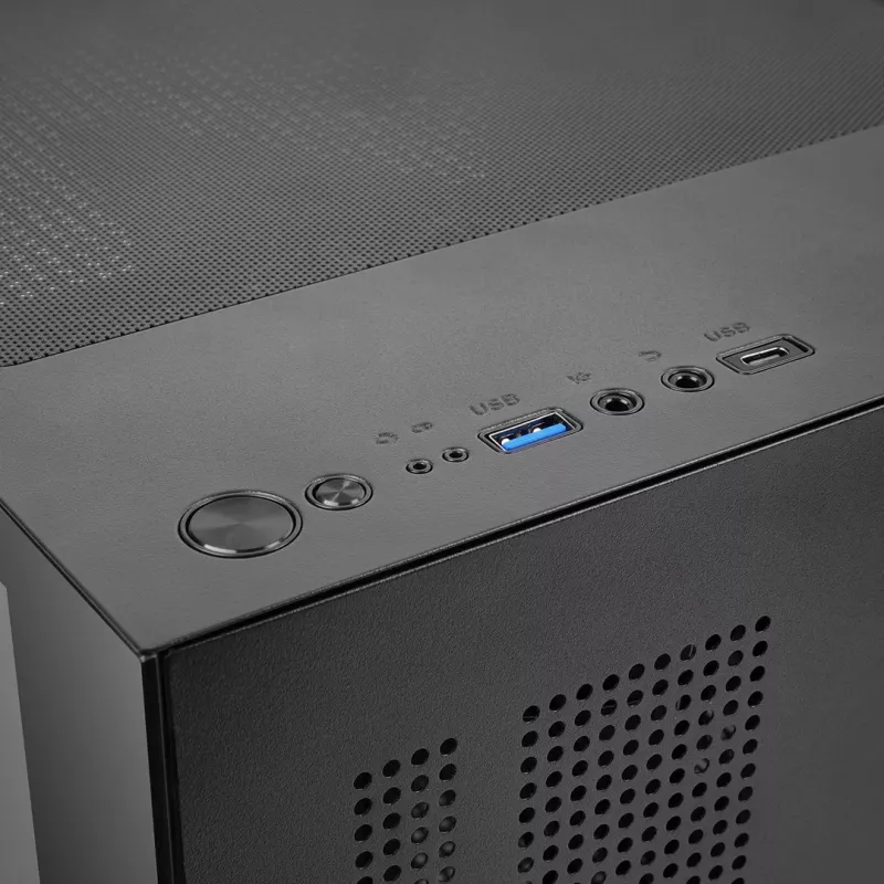 TACENS MARS MC-CUBE caja Micro-ATX, negra, cristal templado, ARGB, USB-C