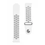 Correa doble de silicona para reloj de 20mm táctica blanca y negra
