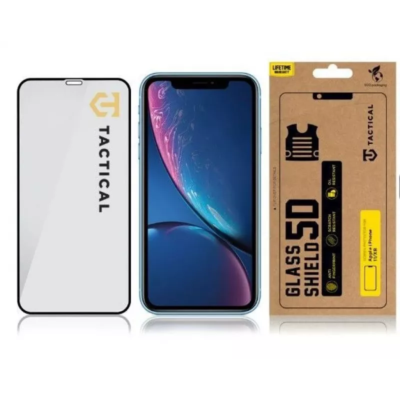Tactical Apple iPhone 11/XR Glass 2.5D Full Glue negro