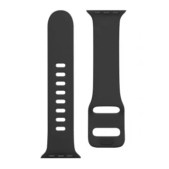 Correa de silicona táctica para Apple Watch 38/40/41mm con hebilla de aguja negra