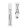 Tactical Apple Watch 42/44/45mm Doble Correa de Silicona Blanco Negro