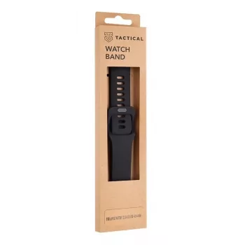 Tactical Correa de silicona con hebilla de hebijón para Apple Watch 42mm / 44mm negra