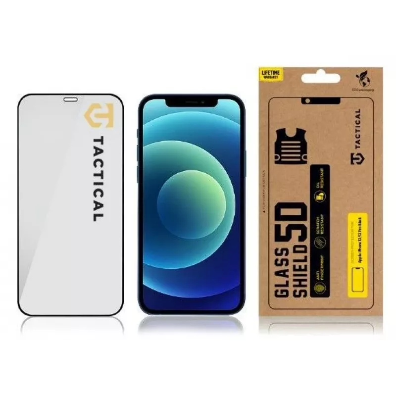 Tactical Glass Shield 5D para Apple iPhone 12 Pro/12 Pro Negro