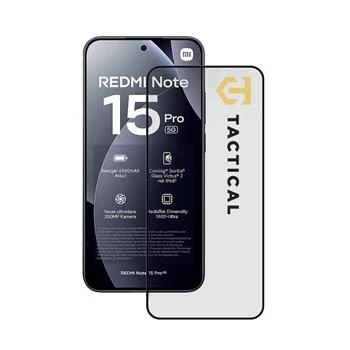 Tactical Glass Shield 5D protector de pantalla de cristal templado para Xiaomi Redmi Note 15 Pro negro