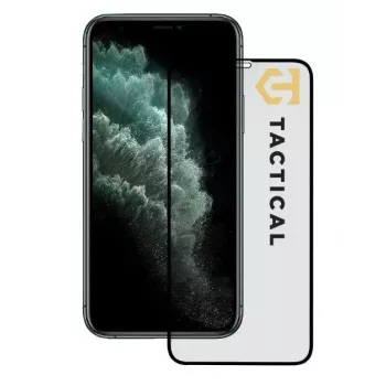 Protector de Pantalla Cristal Templado Táctico para Apple iPhone 11 Pro, XS, X - 9H, 2.5D, Full Glue, Negro