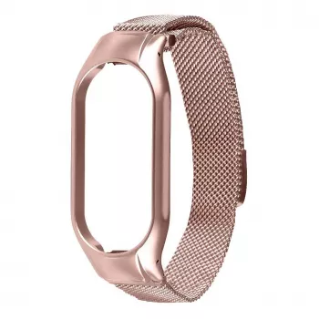 Tactical Xiaomi correa magnética de acero Loop para Mi Band 7 rosa