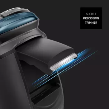 Taurus 3 Side Shave IPX7 afeitadora rotativa con recortador negro/azul