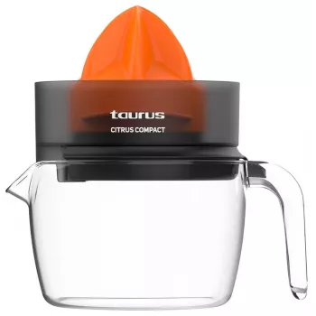 Taurus CITRUS COMPACT Exprimidor eléctrico 30 W Negro, Naranja, Transparente